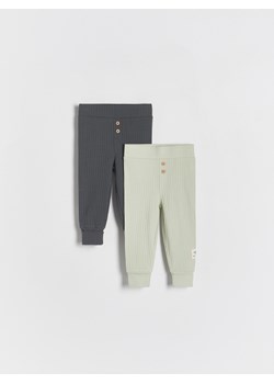 Reserved - Strukturalne spodnie 2 pack - jasnoszary ze sklepu Reserved w kategorii Spodnie i półśpiochy - zdjęcie 170971243