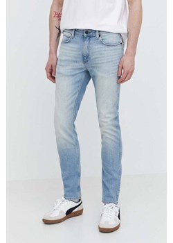 HUGO jeansy męskie kolor niebieski ze sklepu ANSWEAR.com w kategorii Jeansy męskie - zdjęcie 170972143
