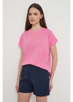 North Sails t-shirt bawełniany damski kolor różowy 093372 ze sklepu ANSWEAR.com w kategorii Bluzki damskie - zdjęcie 170972241