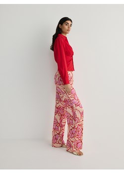 Reserved - Szerokie spodnie z wiskozy - wielobarwny ze sklepu Reserved w kategorii Spodnie damskie - zdjęcie 170976982