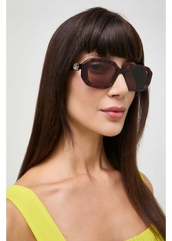Gucci okulary przeciwsłoneczne damskie kolor brązowy ze sklepu ANSWEAR.com w kategorii Okulary przeciwsłoneczne damskie - zdjęcie 170979281