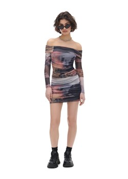 Cropp - Wzorzysta sukienka mini - wielobarwny ze sklepu Cropp w kategorii Sukienki - zdjęcie 170980470