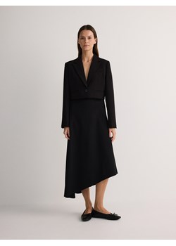 Reserved - Asmetryczna spódnica z paskiem - czarny ze sklepu Reserved w kategorii Spódnice - zdjęcie 170980663