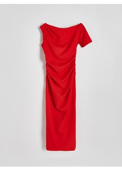 Reserved - Sukienka z drapowaniem - czerwony ze sklepu Reserved w kategorii Sukienki - zdjęcie 170980883