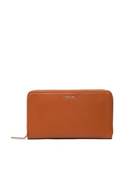 Calvin Klein Duży Portfel Damski Must Z/A Wallet Xl K60K608164 Brązowy ze sklepu MODIVO w kategorii Portfele damskie - zdjęcie 170984712