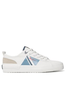 Pepe Jeans Sneakersy Allen Flag Color PMS30903 Biały ze sklepu MODIVO w kategorii Trampki męskie - zdjęcie 170985384