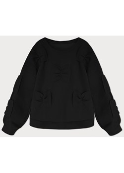 Ciepła bluza damska z kokardkami czarna (23999) ze sklepu goodlookin.pl w kategorii Bluzy damskie - zdjęcie 170986254