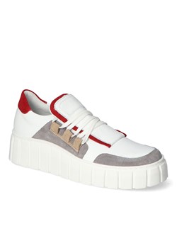 Sneakersy  Lewski 3463 Białe groch/kolorowy ze sklepu Arturo-obuwie w kategorii Buty sportowe damskie - zdjęcie 170988820