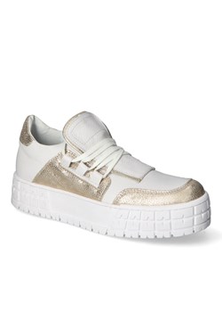 Sneakersy Lewski 3465 Białe groch/Złote ze sklepu Arturo-obuwie w kategorii Buty sportowe damskie - zdjęcie 170988832