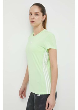 adidas Performance t-shirt treningowy Hyperglam kolor zielony IM8784 ze sklepu ANSWEAR.com w kategorii Bluzki damskie - zdjęcie 170989434