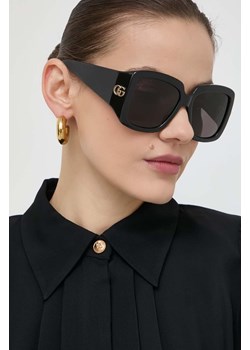 Gucci okulary przeciwsłoneczne damskie kolor czarny GG1402S ze sklepu ANSWEAR.com w kategorii Okulary przeciwsłoneczne damskie - zdjęcie 170989584