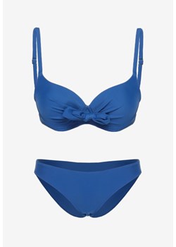 Niebieskie Dwuczęściowe Bikini z Ozdobnym Wiązaniem i Figami Alha ze sklepu Born2be Odzież w kategorii Stroje kąpielowe - zdjęcie 170992393