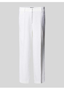 Lniane spodnie o kroju regular fit w kant model ‘CALIFORNIA’ ze sklepu Peek&Cloppenburg  w kategorii Spodnie damskie - zdjęcie 170992710