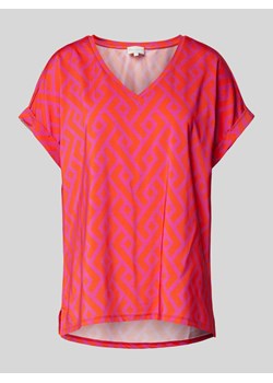 T-shirt z dekoltem w serek ze sklepu Peek&Cloppenburg  w kategorii Bluzki damskie - zdjęcie 170992733