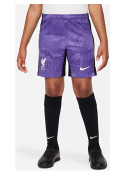 Spodenki piłkarskie dla dużych dzieci Nike Dri-FIT Liverpool F.C. Stadium 2023/24 (wersja trzecia) - Fiolet ze sklepu Nike poland w kategorii Spodenki chłopięce - zdjęcie 170993380