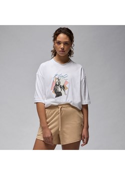 Damski T-shirt oversize z grafiką Jordan - Biel ze sklepu Nike poland w kategorii Bluzki damskie - zdjęcie 170993404