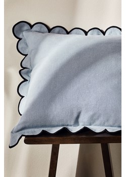 H & M - Poszewka na poduszkę z domieszką lnu - Niebieski ze sklepu H&M w kategorii Poszewki na poduszki - zdjęcie 170993481
