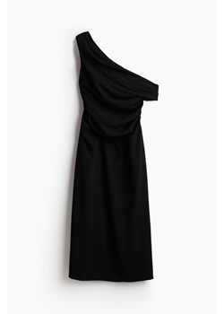 H & M - Drapowana sukienka na jedno ramię - Czarny ze sklepu H&M w kategorii Sukienki - zdjęcie 170993514