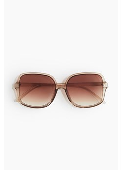 H & M - Kwadratowe okulary przeciwsłoneczne - Beżowy ze sklepu H&M w kategorii Okulary przeciwsłoneczne damskie - zdjęcie 170993532