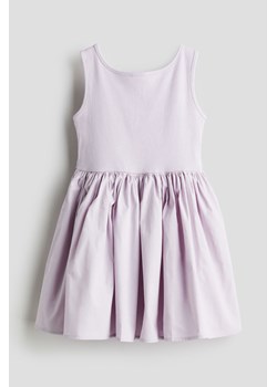 H & M - Bawełniana sukienka z kokardą - Fioletowy ze sklepu H&M w kategorii Sukienki dziewczęce - zdjęcie 170993544