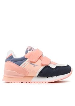 Pepe Jeans Sneakersy London Basic Gk PGS30565 Różowy ze sklepu MODIVO w kategorii Buty sportowe dziecięce - zdjęcie 170997602