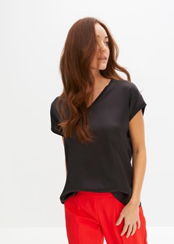 Shirt z satynową wstawką ze sklepu bonprix w kategorii Bluzki damskie - zdjęcie 170999072