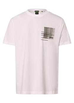 BOSS Green Koszulka męska - Teebero 2 Mężczyźni Dżersej biały nadruk ze sklepu vangraaf w kategorii T-shirty męskie - zdjęcie 170999274