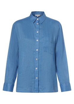 Marie Lund Lniana bluzka damska Kobiety len niebieski jednolity ze sklepu vangraaf w kategorii Koszule damskie - zdjęcie 170999284