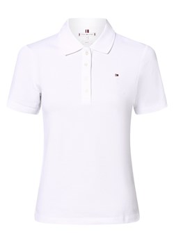 Tommy Hilfiger Damska koszulka polo Kobiety Bawełna biały jednolity ze sklepu vangraaf w kategorii Bluzki damskie - zdjęcie 170999302