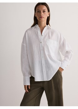 Reserved - Lniana koszula - biały ze sklepu Reserved w kategorii Koszule damskie - zdjęcie 171000532