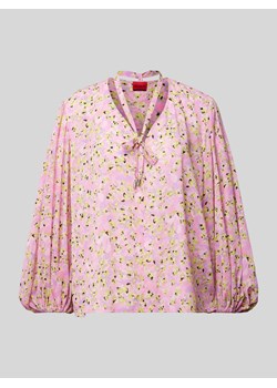 Bluzka z wiązaniem pod szyją i wzorem na całej powierzchni model ‘Carmelissa’ ze sklepu Peek&Cloppenburg  w kategorii Bluzki damskie - zdjęcie 171001570