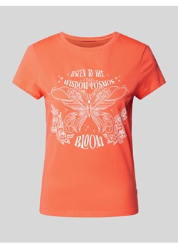 T-shirt z nadrukiem z motywem i okrągłym dekoltem ze sklepu Peek&Cloppenburg  w kategorii Bluzki damskie - zdjęcie 171001624