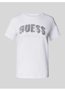 T-shirt z cekinowym obszyciem model ‘SEQUINS’ ze sklepu Peek&Cloppenburg  w kategorii Bluzki damskie - zdjęcie 171001911