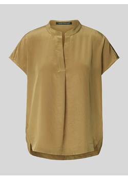 Bluzka w jednolitym kolorze z dekoltem w serek ze sklepu Peek&Cloppenburg  w kategorii Bluzki damskie - zdjęcie 171001930
