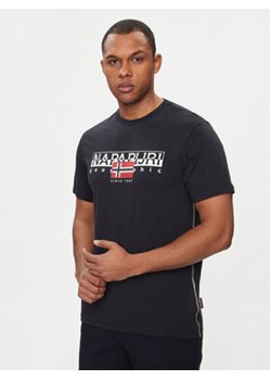 Napapijri T-Shirt S-Aylmer NP0A4HTO Czarny Regular Fit ze sklepu MODIVO w kategorii T-shirty męskie - zdjęcie 171002430