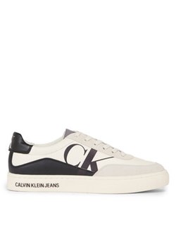 Calvin Klein Jeans Sneakersy Classic Cupsole Laceup Mix Lth YM0YM00713 Biały ze sklepu MODIVO w kategorii Buty sportowe męskie - zdjęcie 171002490