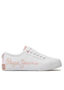 Pepe Jeans Sneakersy Ottis Log G PGS30577 Biały ze sklepu MODIVO w kategorii Trampki dziecięce - zdjęcie 171002610