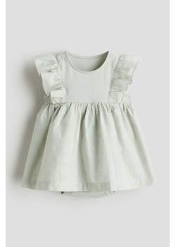 H & M - Sukienka body z falbankami - Zielony ze sklepu H&M w kategorii Odzież dla niemowląt - zdjęcie 171004172
