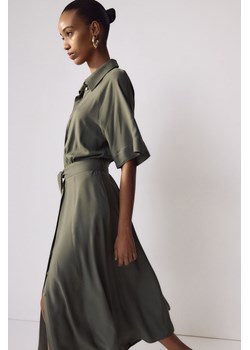 H & M - Szmizjerka z wiązanym paskiem - Zielony ze sklepu H&M w kategorii Sukienki - zdjęcie 171004222