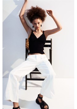 H & M - Dzianinowy top na ramiączkach - Czarny ze sklepu H&M w kategorii Bluzki damskie - zdjęcie 171004254