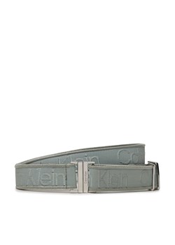 Pasek Damski Calvin Klein Gracie Logo Jacquard Belt 3.0 K60K611922 Szary ze sklepu eobuwie.pl w kategorii Paski damskie - zdjęcie 171006553