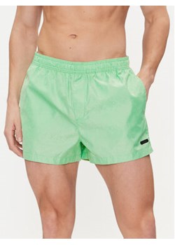 Calvin Klein Swimwear Szorty kąpielowe KM0KM01000 Zielony Regular Fit ze sklepu MODIVO w kategorii Kąpielówki - zdjęcie 171007113