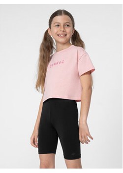 4F T-Shirt 4FJSS23TTSHF393 Różowy Regular Fit ze sklepu MODIVO w kategorii Bluzki dziewczęce - zdjęcie 171008734