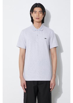 Lacoste polo męski kolor szary gładki ze sklepu PRM w kategorii T-shirty męskie - zdjęcie 171011700