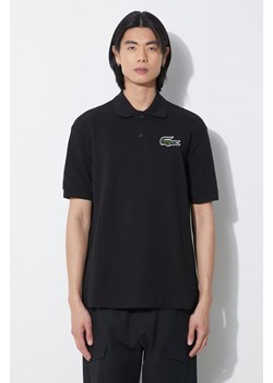 Lacoste polo bawełniane kolor czarny z aplikacją ze sklepu PRM w kategorii T-shirty męskie - zdjęcie 171011702