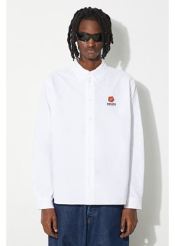 Kenzo koszula bawełniana Boke Flower Crest Casual Shirt męska kolor biały regular z kołnierzykiem button-down FD55CH4109LO.01 ze sklepu PRM w kategorii Koszule męskie - zdjęcie 171011833