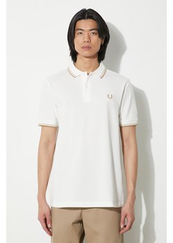 Fred Perry polo bawełniane Twin Tipped kolor biały z aplikacją M3600.U83 ze sklepu PRM w kategorii T-shirty męskie - zdjęcie 171011912