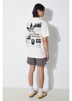 adidas Originals t-shirt bawełniany męski kolor beżowy z nadrukiem IS2902 ze sklepu PRM w kategorii T-shirty męskie - zdjęcie 171011980