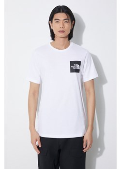 The North Face t-shirt bawełniany M S/S Fine Tee męski kolor biały z nadrukiem NF0A87NDFN41 ze sklepu PRM w kategorii T-shirty męskie - zdjęcie 171012000