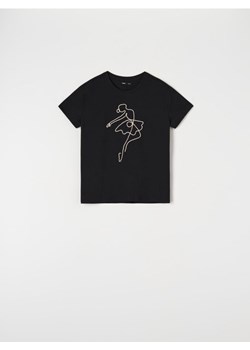 Sinsay - Koszulka z nadrukiem k - czarny ze sklepu Sinsay w kategorii Bluzki damskie - zdjęcie 171012093